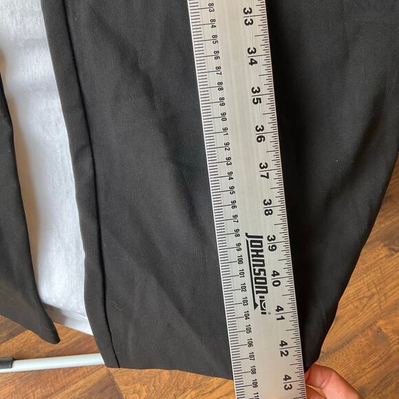 American Rag Cie Women Formal Pants size 13 Flared Wide Leg Rayon Mix Black NWT - Picture 3 of 11